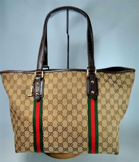 brown gucci tote bag leather|Gucci black canvas tote.